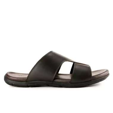 OBERMAIN OM40 SANDAL PRIA ORIGINAL SENDAL SLIDE CASUAL KULIT ASLI ORI COKLAT BROWN