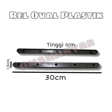 1 PASANG Rel Laci Plastik Rel Plastik Olimpic Olimpik Rel Oval 30cm