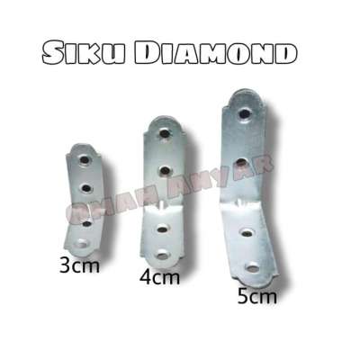 Siku L Besi Siku Rak Siku Mebel Merk Diamond Uk. 3x3 4x4 5x5 Siku L DM 3x3 6 PCS