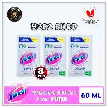 Vanish Liquid | Pemutih Cair Penghilang Noda Pakaian Sachet - 60 ml (Kemasan 3 Pcs) White