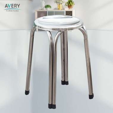 Avery - Kursi Bakso Stainless Bulat