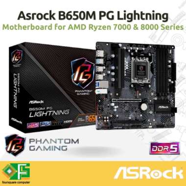 Motherboard Asrock B650M PG Lightning Mobo AMD Socket AM5 Resmi