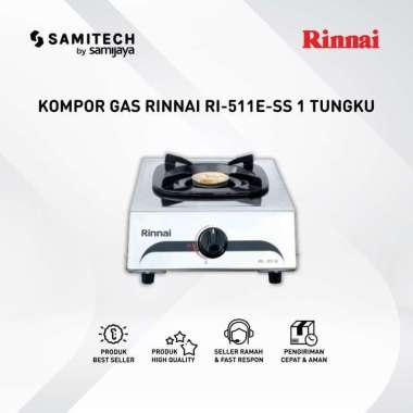 Produk Rinnai RI-511E Kompor Gas LPG 1 Tungku Ekonomis Stainless steel