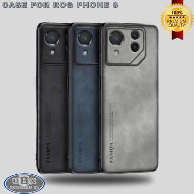 CASING ROG PHONE 8 CASE SLIM LEATHER SOFTCASE PREMIUM ROG PHONE 8 BIRU