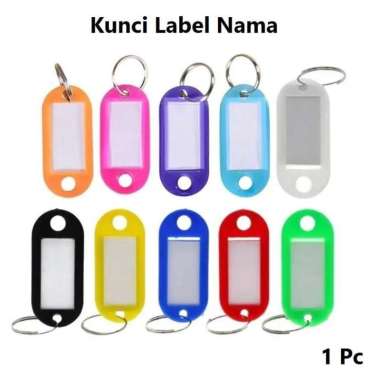 Gantungan Kunci Label Nama Keychan Ring Name Tag Ganci Simple