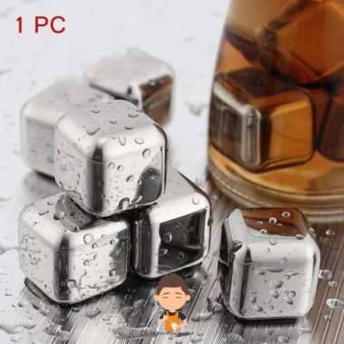 Es Batu Stainless Steel Reusable bisa di pakai berkali kali steril es batu