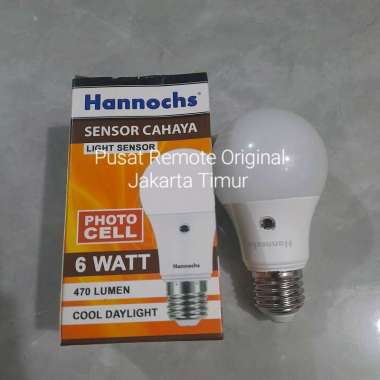 BOHLAM LAMPU LED HANNOCHS SENSOR CAHAYA 6W 6WATT ORIGINAL