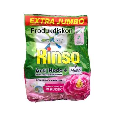 Promo Harga Rinso Anti Noda Deterjen Bubuk + Molto Pink Rose Fresh 1800 gr - Blibli