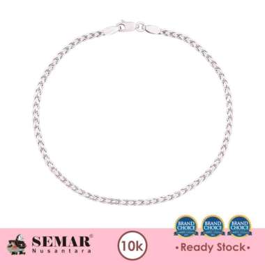 Gelang Emas Rantai Sarah White Gold 10K Semar Nusantara