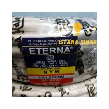 Kabel listrik Eterna NYM 4 x 1.5 / Kabel tembaga / Kabel kawat 1 Roll