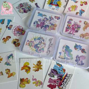 TEMPORARY TATTOO IN SMALL MIKA BOX tato mainan Pony