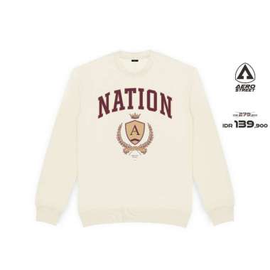 Aerostreet Crewneck Nation Krem Man BBDAA M