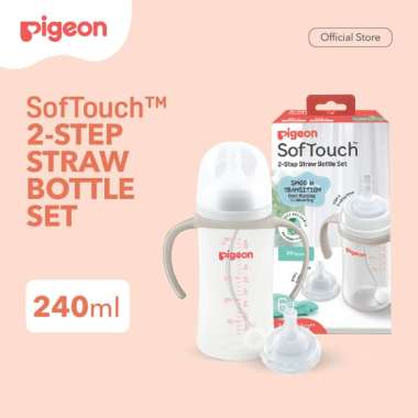 Pigeon Botol BPP Wide Neck 240 W/Softouch Straw All In One Set