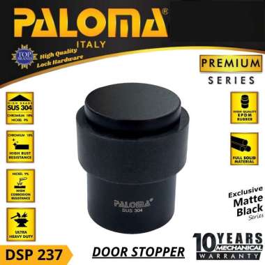 DSP 237 PALOMA DOOR STOPPER LANTAI PENAHAN PINTU DOOR STOP KARET HITAM