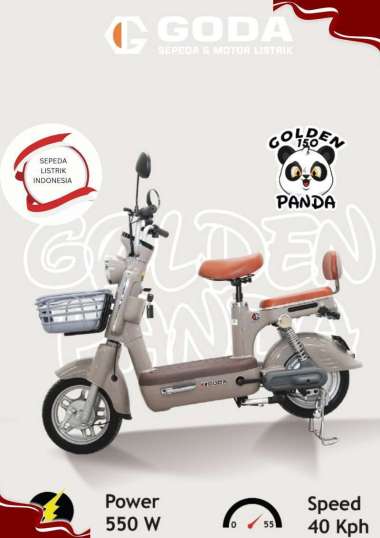Sepeda Listrik Goda Golden 150 Panda 48V / 12AH Pink