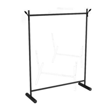 Yup Rak pengeringan balkon rak penyimpanan sederhana r Simple black
