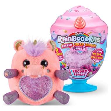 Mainan Koleksi Plush Rainbocorns Talkin' Jelly Shake Surprise Orange
