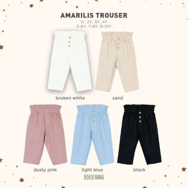 BOHOPANNA - AMARILIS TROUSERS - Celana Panjang Anak Perempuan 5-6Y BLACK