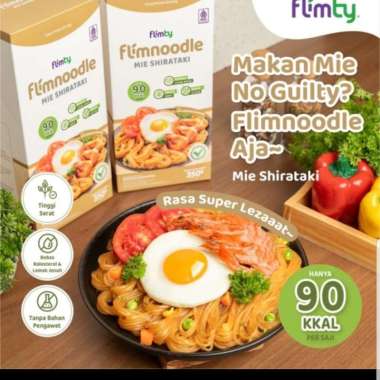 Flimnoodle Mie shirataki Mie Flimty Mie sehat rendah kalori 1 box(5 sachet)