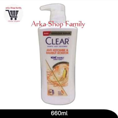 CLEAR Shampoo Anti Ketombe & Rambut Rontok 660ml Dengan Gingseng Anti Dandruff & Hair Fall 660 ml