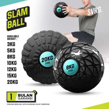 SVRG. Slam Ball - 12 KG New Design - Bola Gym - Medicine Ball - No Bounce