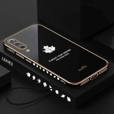 Promo Case Maple Samsung A50 / A50s / A30s Softcase Plating Terbaru Samsung A50 Hitam