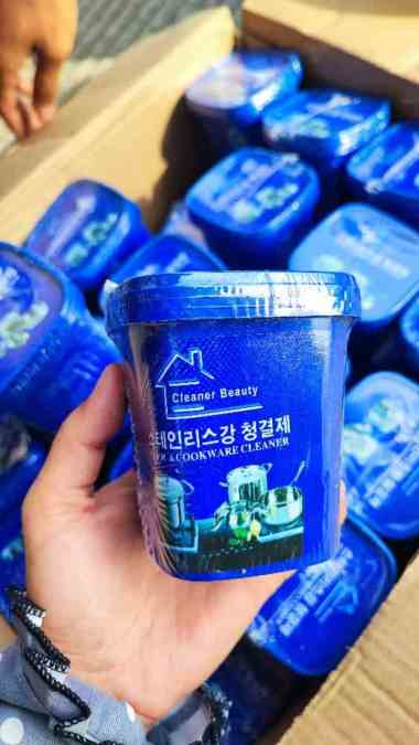 Cod / Pembersih kerak panci dll 3 pcs / Pembersih kerak panci wajan gosong korean beauty cleaner ori