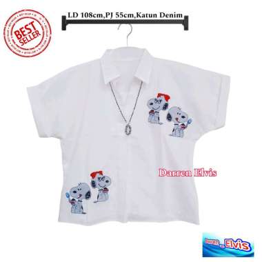 Atasan Wanita Putih Bordir Dogiee Best Seller