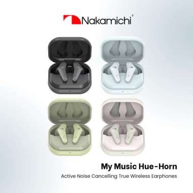 Nakamichi My Music Hue Horn True Wireless Bluetooth Earphones TWS Blue