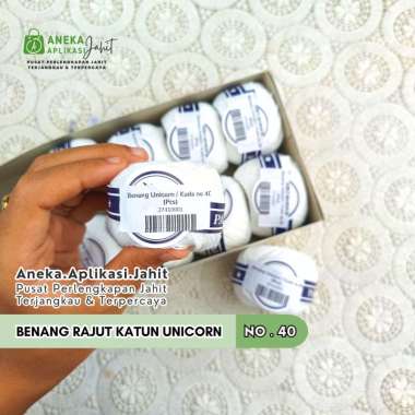 1 PCS BENANG RAJUT KATUN UNICORN / BENANG COTTON KATUN / BENANG RAJUT RENDA NO.40