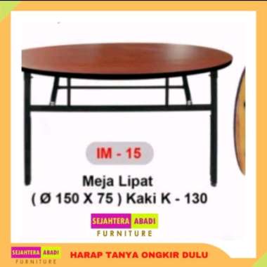 Meja lipat serbaguna, meja makan, meja cafe lipat meja resto promo 150x75cm