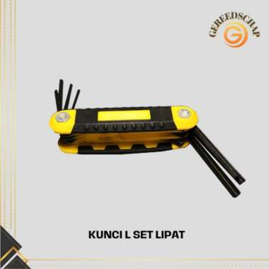 Kunci L Set Lipat 8 pcs Kunci Shock Lipat