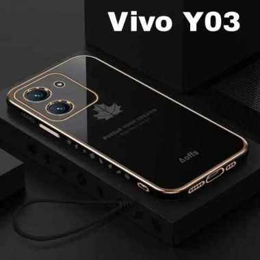 Promo Case Vivo Y03 Softcase Mapel Plating Pelindung Back Cover VIVO Y03 UNGU
