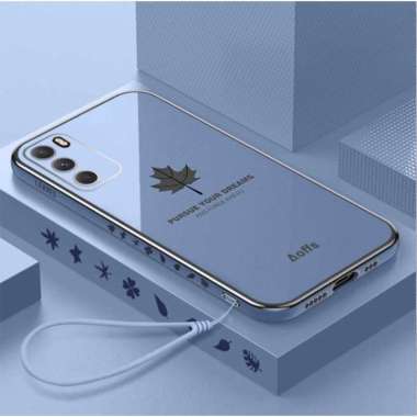 Promo Case Maple Xiaomi Poco M3 Softcase Plating Terbaru Poco M3 Biru