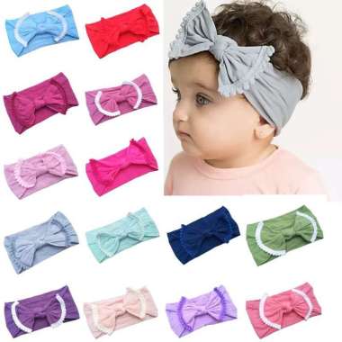 GASYIL Bandana Bayi Renda Baso / headband baby newborn / bando anak perempuan Bandana Merah