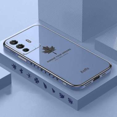 Promo Case Maple Vivo T1 Pro 5G Softcase Plating Terbaru Vivo T1 Pro 5G Biru