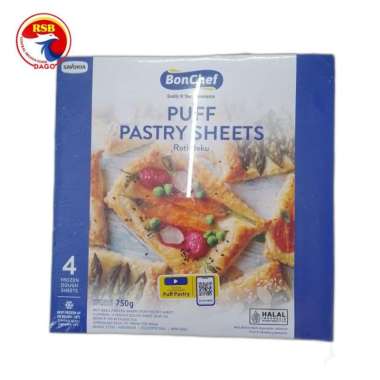 BONCHEF PUFF PASTRY SHEETS 750GR