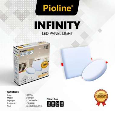 Pioline Infinity IB Panel Led 12 18 24 36 watt lampu Plafon Downlight 12 watt Round Bulat