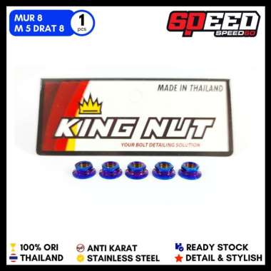 Mur Drat 8 M 5 Blue Mur Probolt Thailand Stainless Steel King Nut