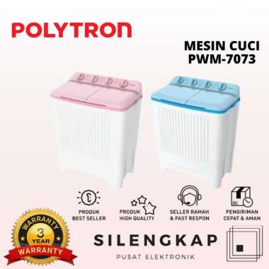 MESIN CUCI 2 TABUNG POLYTRON PWM 7073 - 7KG