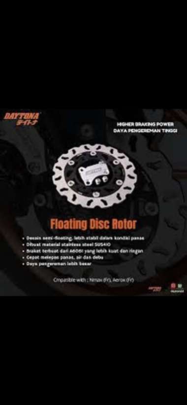 DIS DISK BRAKE ROTOR PIRINGAN CAKRAM DEPAN FLOATING DAYTONA NMAX AEROX 155 OLD 2017-2020 MX KING JUP