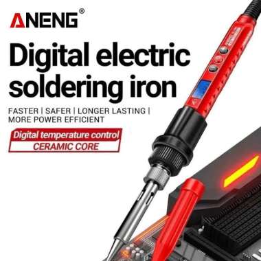 Solder Listrik Adjustable Temperature LCD Display EU Plug 60W SL106 Alat Lash Lift Solder Besar Gaga