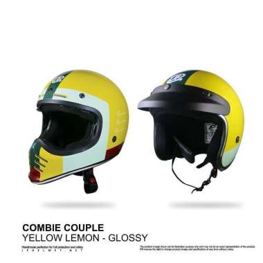 Helm Couple JP Retro New Bigie + Jp Retro Signature L Combi