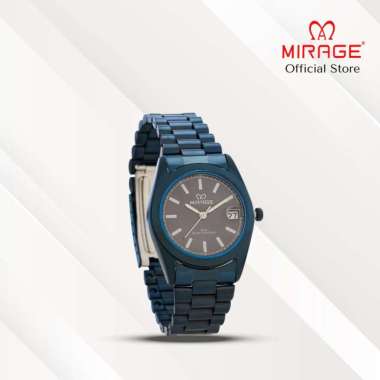 Mirage Jam Tangan Pria Analog TS 195 M Navy Original Stainless Plat Biru