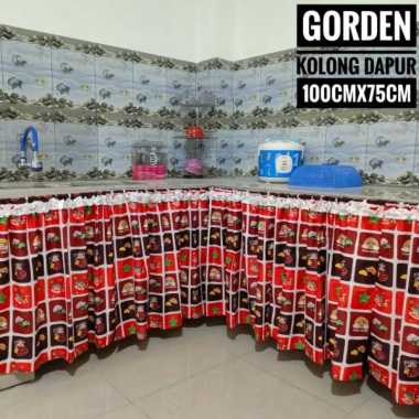 (100×75) GORDEN KOLONG DAPUR/gordyn kolong/korden/kelambu/penutup dapur/gorden kain katun KARAKTER