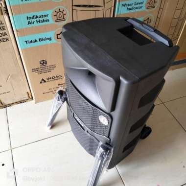 speaker dat 12 inch portabel gratis 2 mic wireless