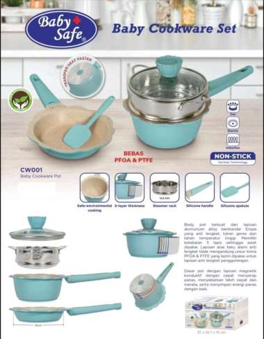 Baby Safe CW001 Baby Cookware Set - Peralatan Panci Masak Anak Bayi