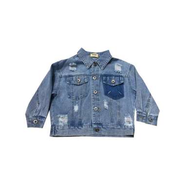 SPV Jacket Denim Anak-Anak Unisex / Jacket Ripped Denim - 14