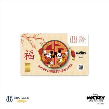 UBS Gold Logam Mulia Mickey Minnie Chinese New Year Imlek 0.25 Gr