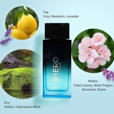 Parfum Pria MINISO Hero Eau de Parfum Series 100mL Gallant (Biru)